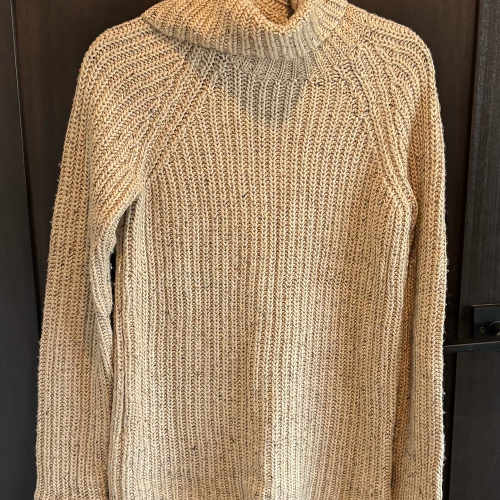 Cozy‎ Knit Turtleneck Sweater Ribbed Chunky Speckled Sz M